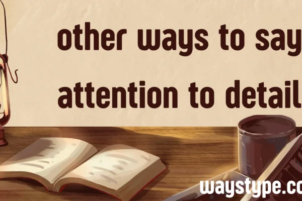 other ways to say attention to detail