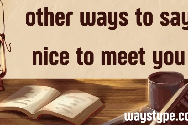 other ways to say nice to meet you