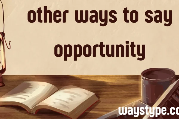 other ways to say opportunity