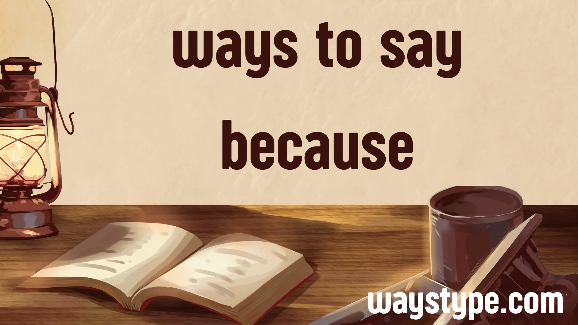 ways to say because