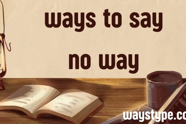ways to say no way