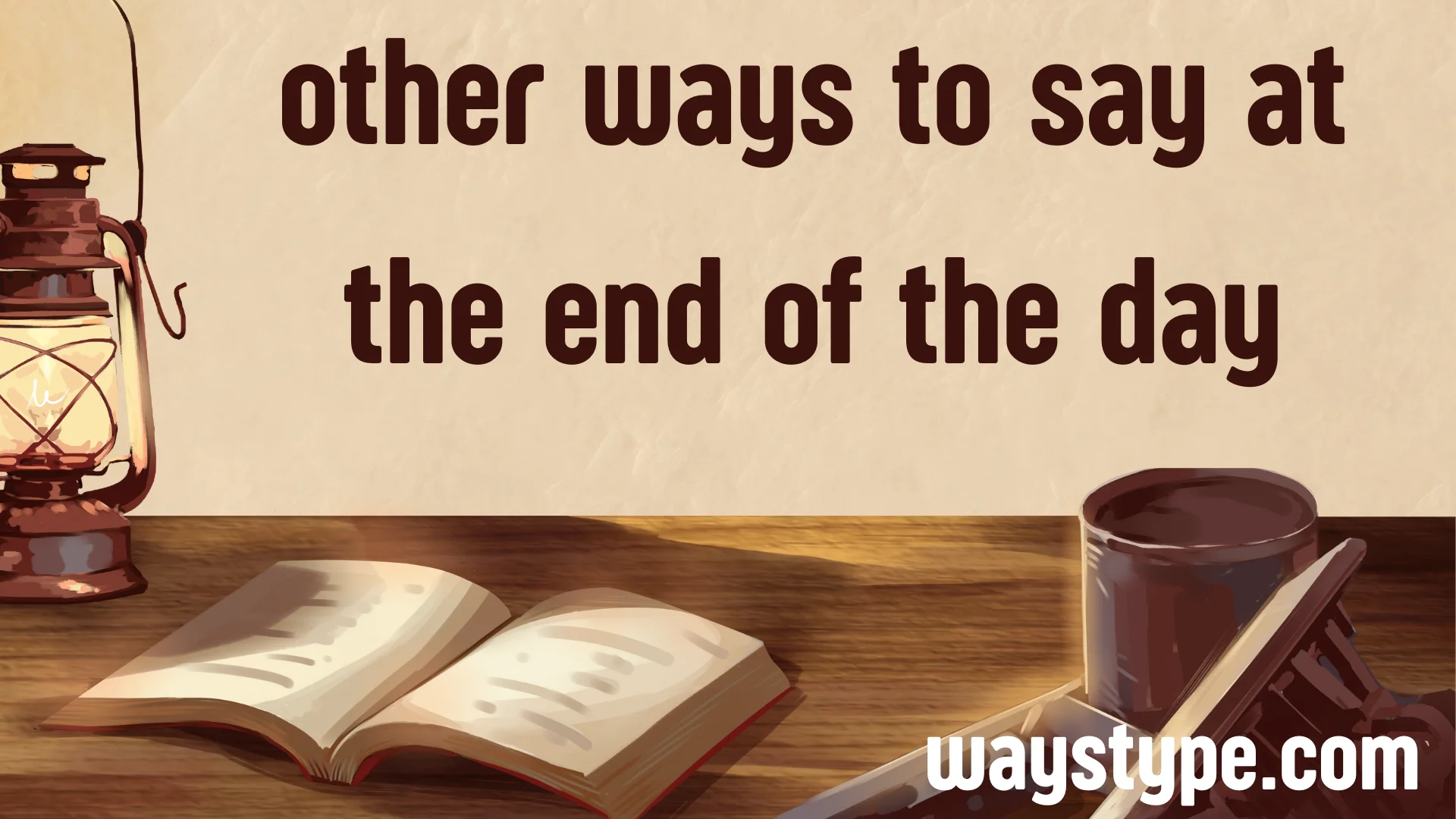 other ways to say at the end of the day