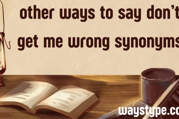 other ways to say don’t get me wrong synonyms