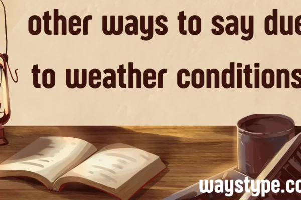 other ways to say due to weather conditions