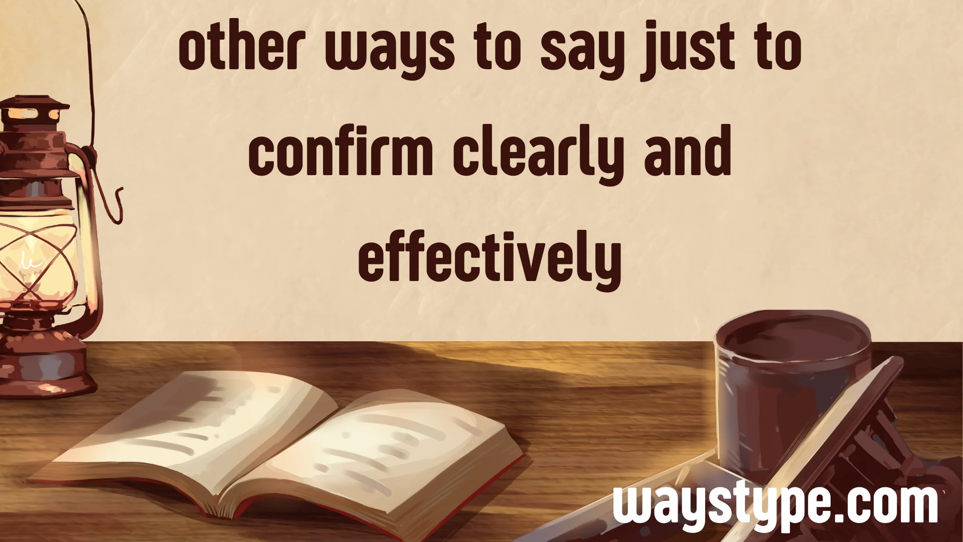 other ways to say just to confirm clearly and effectively