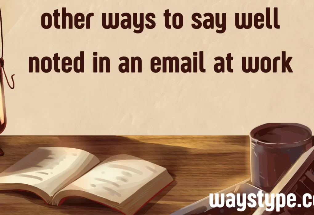 other ways to say well noted in an email at work
